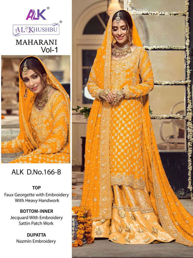 Alk Khushbu Maharani Vol Wholesale Georgette Wedding Pakistani Suit